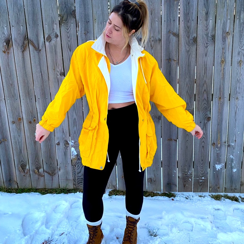 Vintage London Fog Jacket Yellow Windbreaker Coat